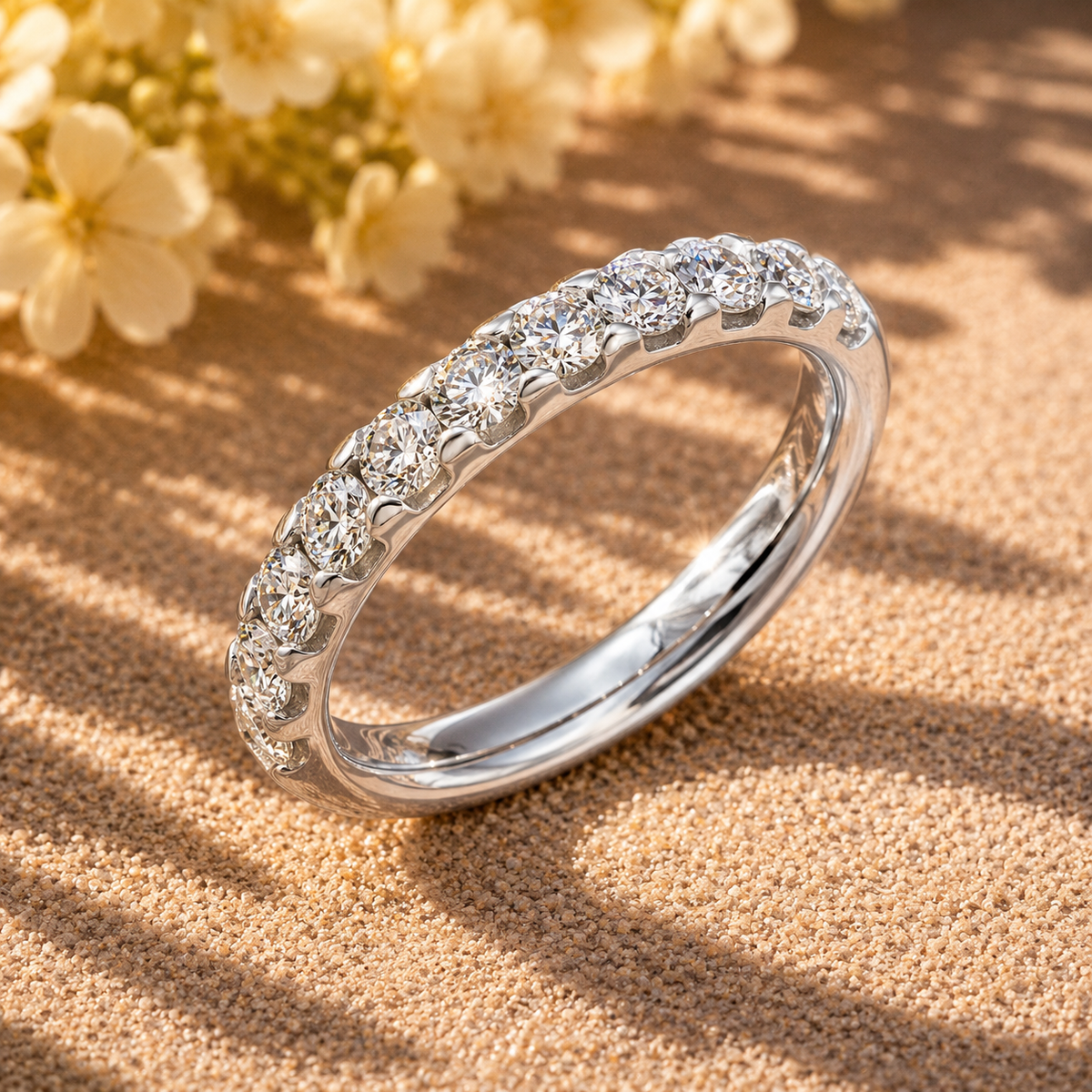 Traditional Anniversary Band (White Gold)