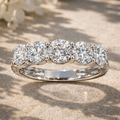 5-Stone Round Diamond Wedding Band (White Gold)