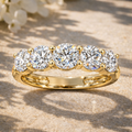 5-Stone Round Diamond Wedding Band (Yellow Gold)
