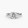 Solitaire with Cluster Shoulders