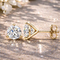 Martini Diamond Stud Earrings (Yellow Gold)