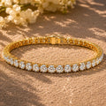 Round Diamond Tennis Bracelet (Yellow Gold)